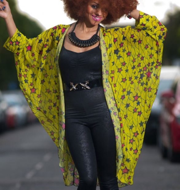 sleeveless ankara kimino jacket