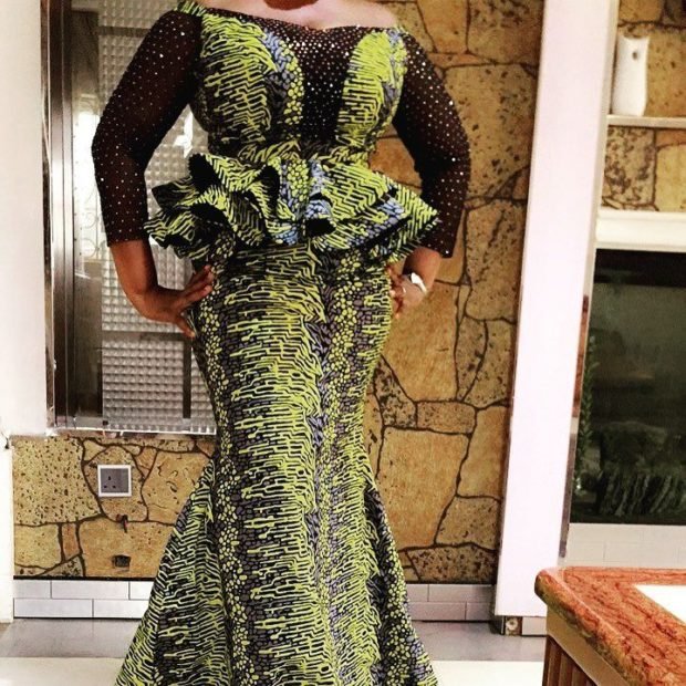 latest ankara peplum gown styles