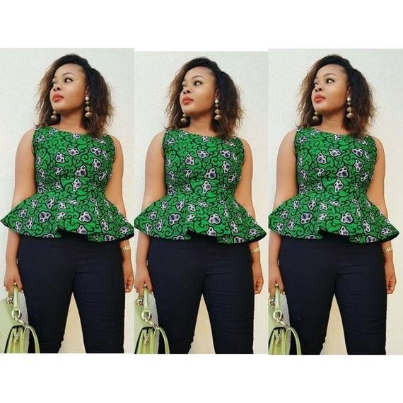 latest ankara peplum blouse