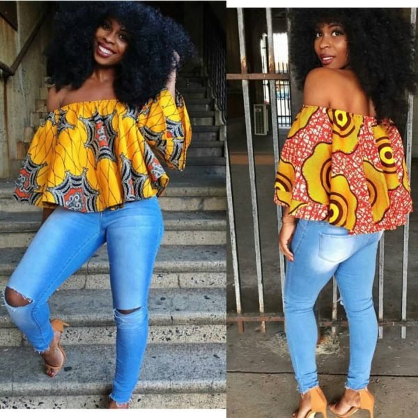 Off Shoulder Ankara Fashion Tops