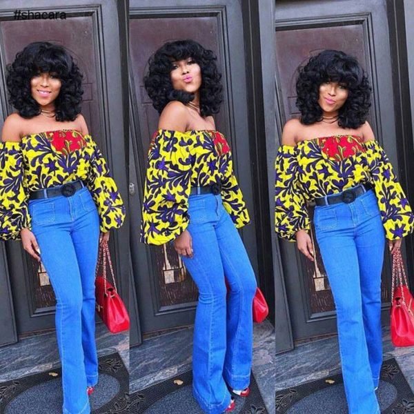 Off Shoulder Ankara Fashion Tops