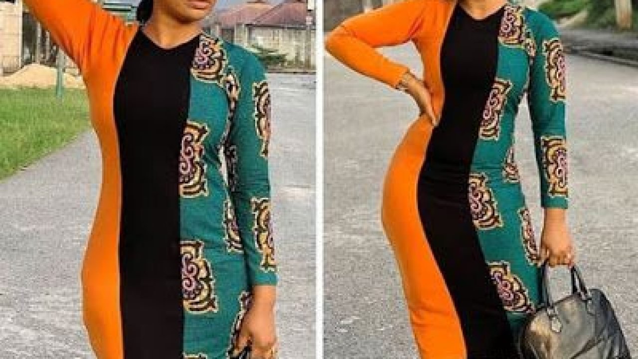 ankara plain and pattern styles for ladies