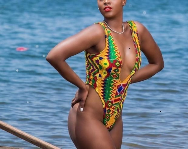 hot latest ankara swim suit