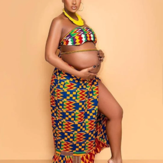 Ankara Maternity Photoshoot Dress