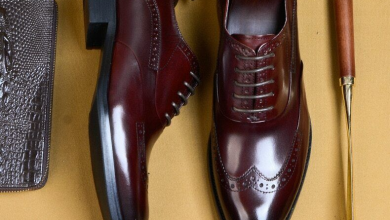 Burgundy shoes for men